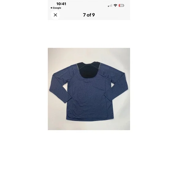 Spyder Active Men's Blue Heathered Long Sleeve Athletic Training Shirt M - Picture 5 of 5